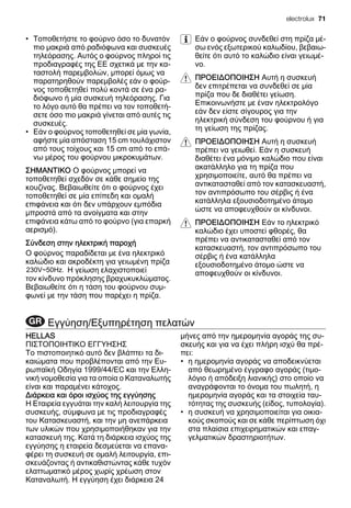 GR
electrolux 71
230V~50Hz.
 
