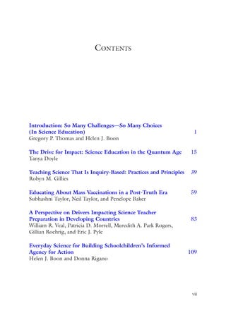 Challenges In Science Challenges in Science Education: Global Perspectives for the Future | PDF