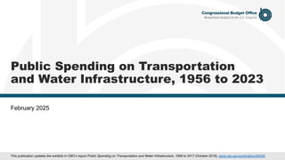 Public Spending on Transportation and Water Infrastructure, 1956 to ...