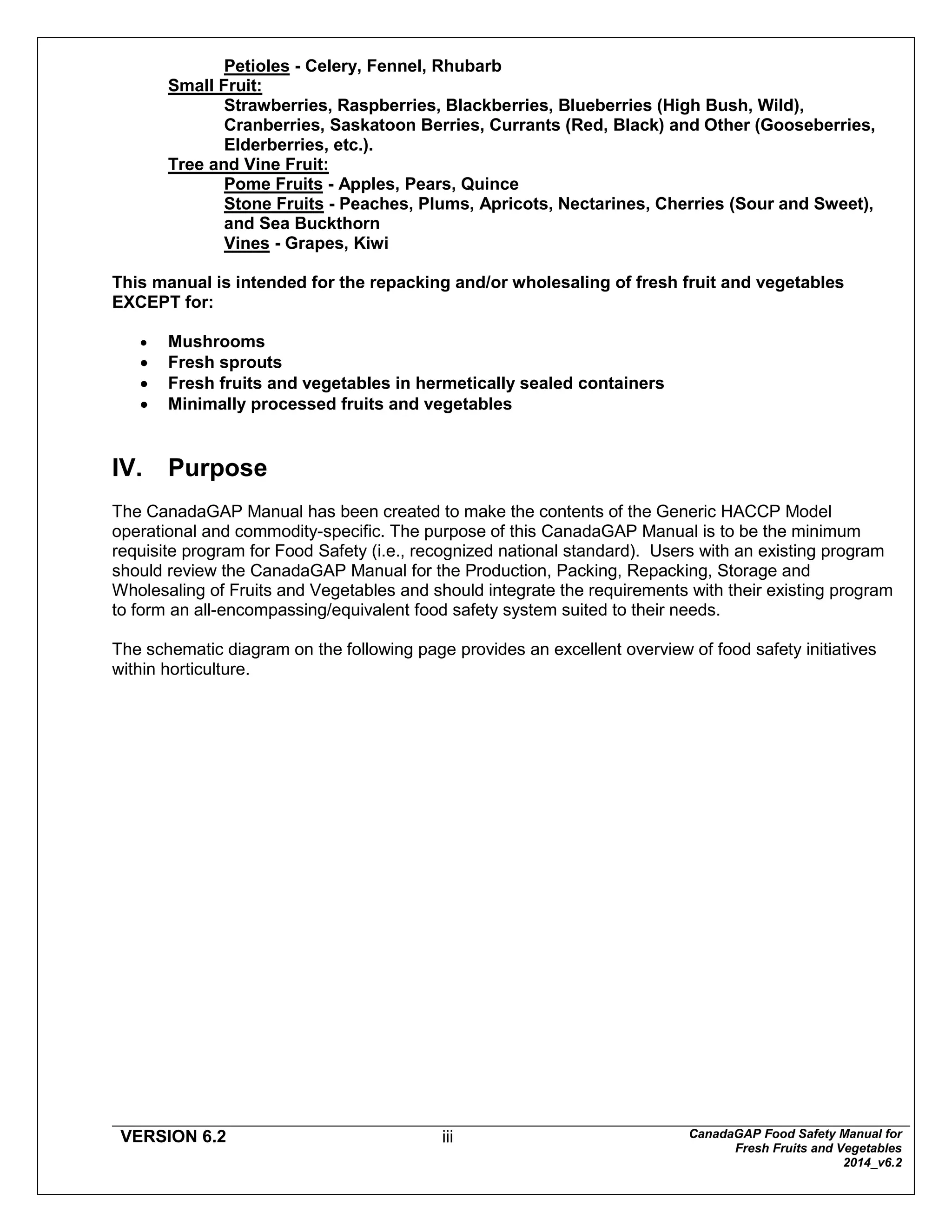 Canada Gap for Fruit and vegetables | PDF