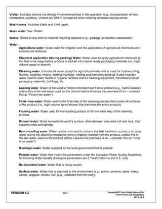 Canada Gap for Fruit and vegetables | PDF