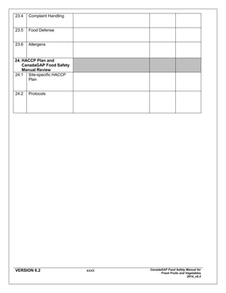 Canada Gap for Fruit and vegetables | PDF