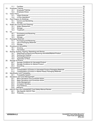 Canada Gap for Fruit and vegetables | PDF