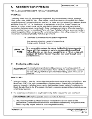 Canada Gap for Fruit and vegetables | PDF