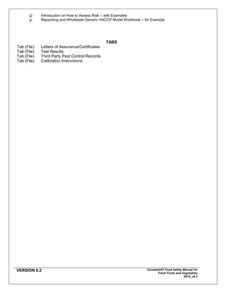 Canada Gap for Fruit and vegetables | PDF