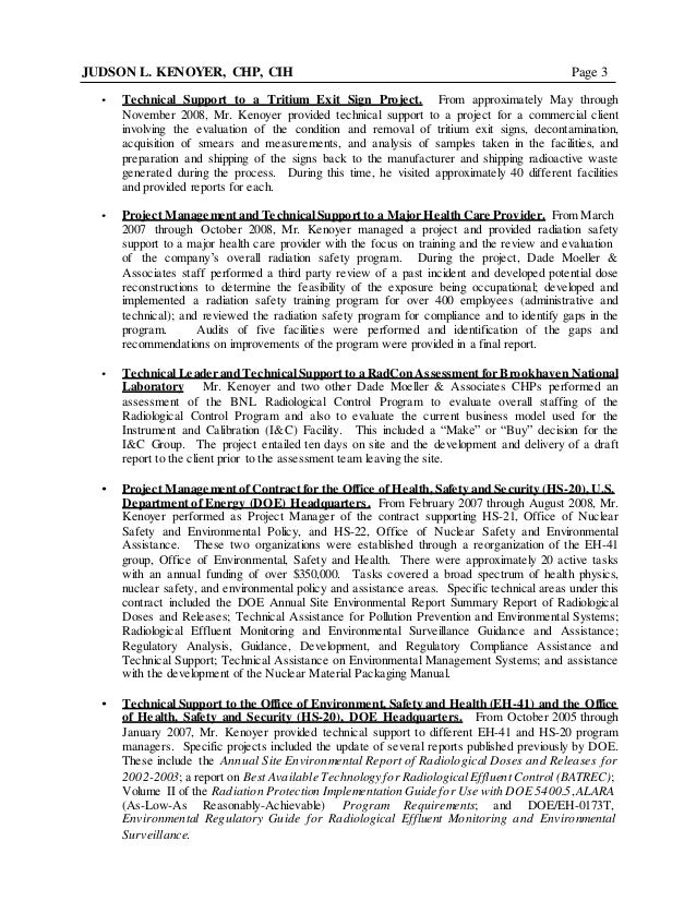Resume Judson Kenoyer Independent Contractor