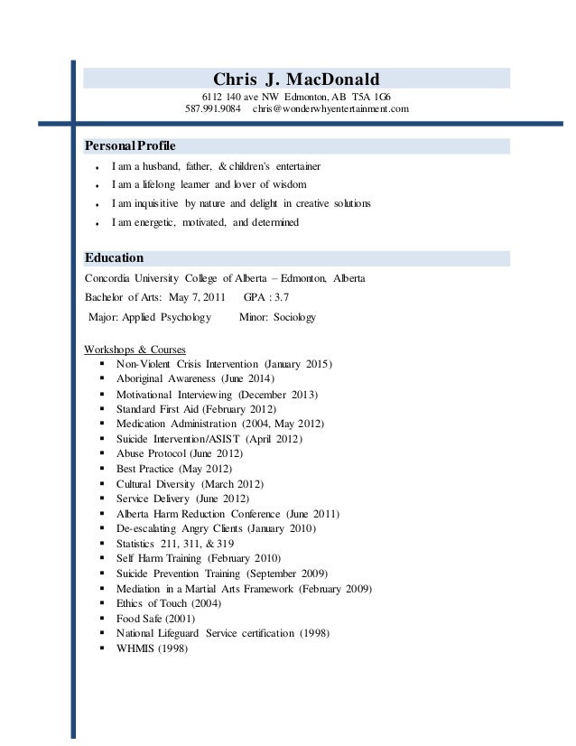 Generic Resume