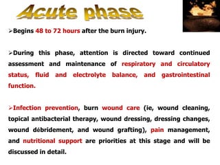 3. Nursing diagnosis:
Pain related to tissue and nerve injury and emotional Impact of
injury.
Goal: control of pain.
Nursi...