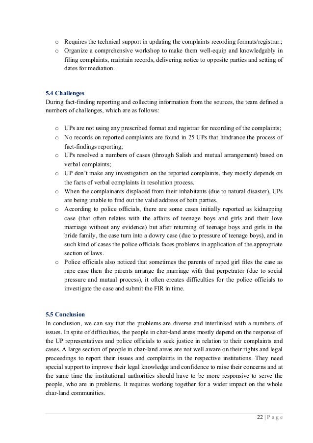 Final Report - Fact Finding Reports (7 April 2014)