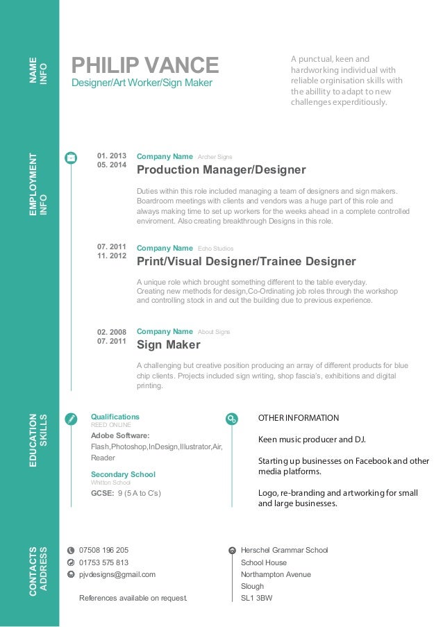 cv for company