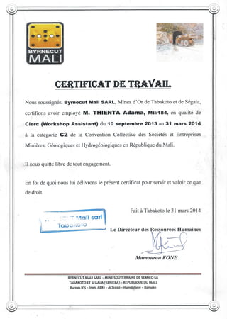 Thienta certificate