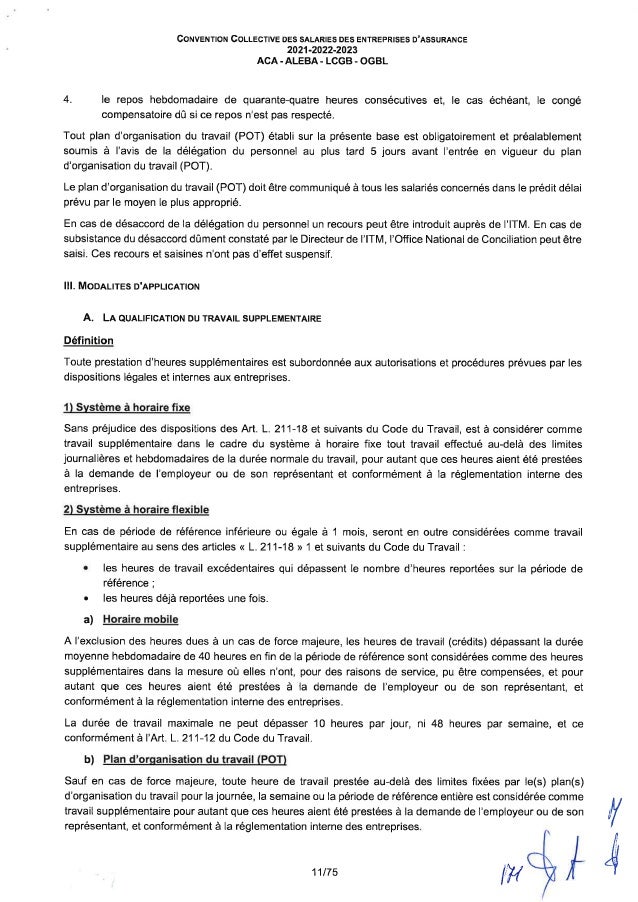 Convention collective de travail des salariés des entreprises d'assurance