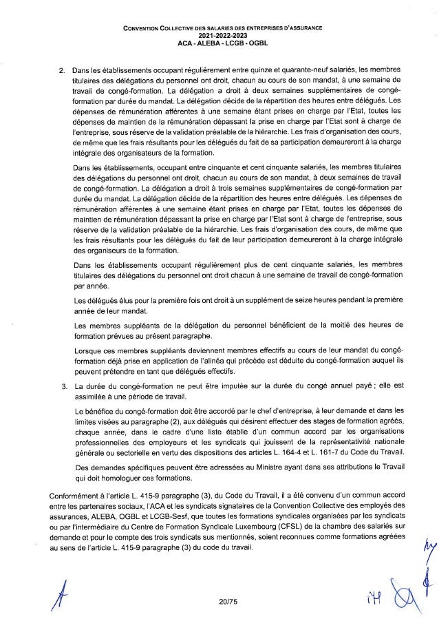 Convention collective de travail des salariés des entreprises d'assurance