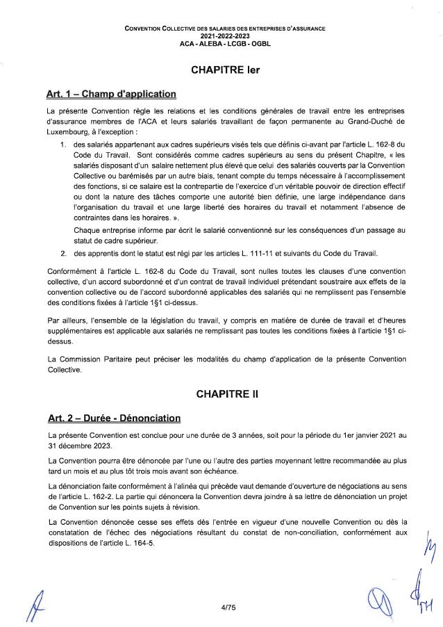 Convention collective de travail des salariés des entreprises d'assurance
