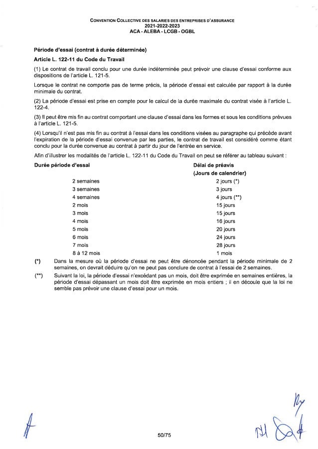 Convention collective de travail des salariés des entreprises d'assurance