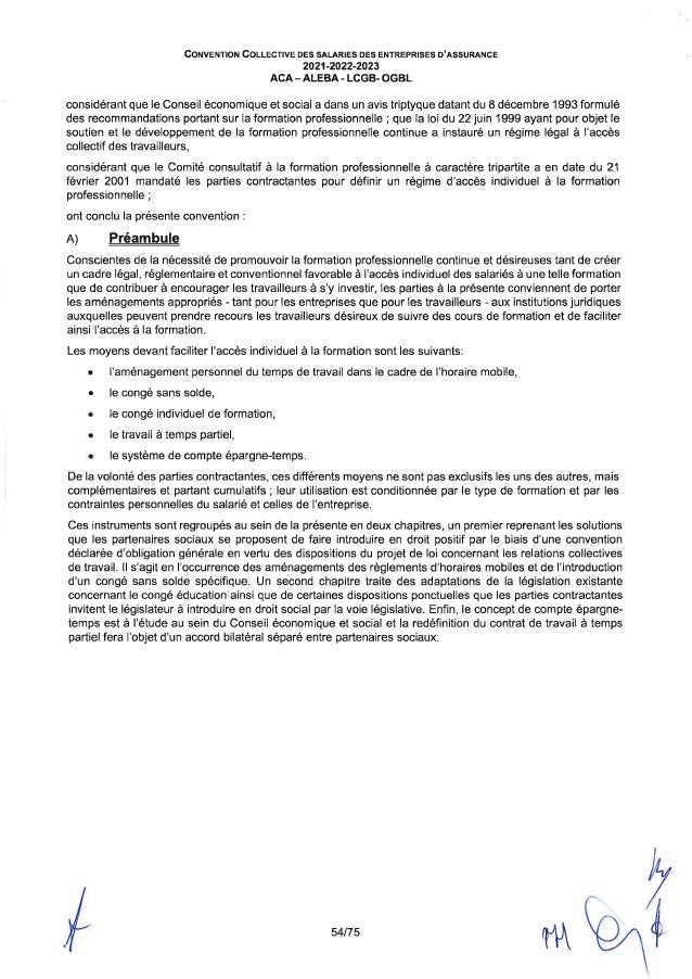 Convention collective de travail des salariés des entreprises d'assurance