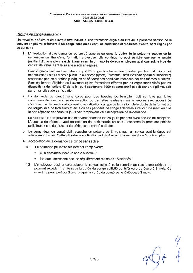 Convention collective de travail des salariés des entreprises d'assurance