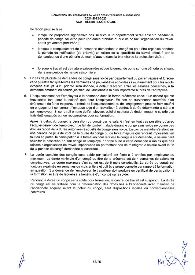 Convention collective de travail des salariés des entreprises d'assurance