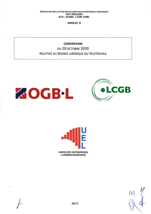 Convention collective de travail des salariés des entreprises d'assurance