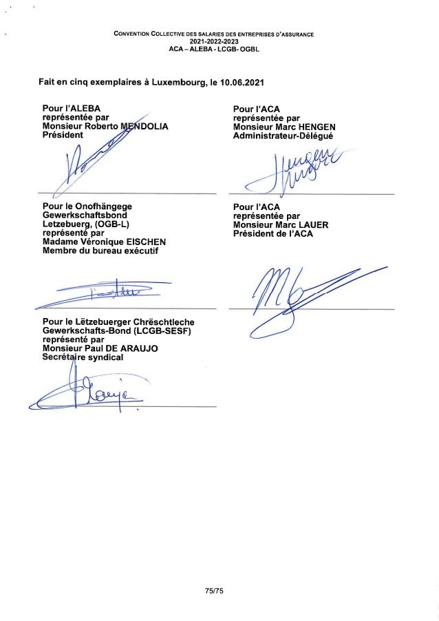 Convention collective de travail des salariés des entreprises d'assurance