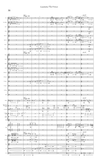 &
&
&
&
&
&
?
?
&
&
&
&
&
&
?
?
?
?
?
ã
?
ã
ã
&
&
?
&
&
&
?
?
4
5
4
5
4
5
4
5
4
5
45
4
5
4
5
45
4
5
4
5
4
5
45
4
5
4
5
4
5
4
5
4
5
45
45
4
5
4
5
4
5
4
5
4
5
4
5
45
4
5
4
5
4
5
45
4
4
4
4
4
4
4
4
4
4
44
4
4
4
4
44
4
4
4
4
4
4
44
4
4
4
4
4
4
4
4
4
4
44
44
4
4
4
4
4
4
4
4
4
4
4
4
44
4
4
4
4
4
4
44
Fl. 1
Fl. 2/Picc.
Ob. 1
Ob. 2
Bb Cl. 1
Bb Cl. 2
Bsn. 1
Bsn. 2
Hn. 1
Hn. 2
Hn. 3
Hn. 4
Bb Tpt. 1
Bb Tpt. 2
T. Tbn. 1
T. Tbn. 2
B. Tbn.
Tuba
Timp.
Fing. Cym.
Sus. Cym.
S. Dr.
R. Toms
L. Gong
B.Dr.
Clv.
Tamb.
Glk.
Vln. I
Vln. II
Vla.
Vc.
Cb.
Hp.

~~~~~~~
p
p
P
P
P
P
f
l.v.
l.v.
F
f
l.v.
f F
F f
F
F
p
p
p
p


œ œ# œ œ
J
œ ‰ Œ
œ œ# œ œ
J
œ ‰ Œ








œ# œ œ œ .œ
‰
œ# œ œ œ .œ
‰






j
œb
ﬂ
.œ
j
œ
ﬂ
.œ
Œ ‰
J
œ ˙
J
œb˘ .œ
J
œ˘ .œ
j
œ
ﬂ
.œ
j
œ
ﬂ
œ J
œ


J
œ
œb
b> .
.
œ
œ
J
œ
œ
> .
.
œ
œ
J
œ
œb
b> .
.
œ
œ
J
œ
œ
> .
.
œ
œ
‰
œ#>œ œ œ œ œ œ
J
œ
‰ Œ
3 3
‰ œ#>œ œ œ œ œ œ
J
œ ‰ Œ
3 3

w
w
F
F
P
P
p
P
l.v.
p P
l.v.
P
p
p
O
O
O
O
q = 88
q = 88
q = 88
q = 88






Ó Œ ‰
J
œb
Ó Œ ‰ J
œb






Ó Œ ‰
J
œb



Ó œb œ
Œ ‰
J
œ
æ
œ
æ
œ

˙


Ó Œ ‰ J
œ
œb
b

Ó Œ ‰ J
œb
Ó Œ ‰ J
œb

w
w
p
l.v.
P
P








˙
J
œ œ
J
œb
˙
J
œ œ
J
œb






˙
J
œ œ
J
œb



œb .˙





˙
˙
J
œ
œ ‰ Œ

˙
J
œ
‰ Œ
˙
J
œ ‰ Œ

˙
J
œ œ
J
œb
w
F
F
P
P
P
F

F p
215






J
œ .œb ˙
J
œ .œb ˙
215






J
œ .œb ˙



215
Ó
J
œb
˘
.œ

Ó J
œb˘ .œ
Ó ˙




215


Ó Œ ‰ j
œb
J
œ .œb .œ
‰
w
F
F
f
f
P F
p

p
p
l.v.
P
 P
p
p

Œ ‰ œ# œ
J
œ# œ œ œ
Œ ‰ œ# œ
J
œ# œ œ œ




J
œ
‰ Œ Ó
J
œ
‰ Œ Ó




Œ ‰ œ# œ
J
œ# œ œ œ

J
œ
‰ Œ Ó



J
œb
˘
.œ Ó
Ó ‰ .œæ
J
œb˘ .œ
Ó
˙ ˙






w
‰ .œb ˙
w
p
l.v.
P P
f p
P
P
p
˙#
j
œ ‰ Œ
˙#
j
œ ‰ Œ










˙#
j
œ ‰ 
œb œ œ






.˙ 
œ œ œ




œ
œb
b œ
œ
œ
œ
œ
œ



w
w
w
F
F
F
F
F
F
P
P
P
f
f
F
F
F
F P
l.v.
f F
F
F
P
P
P
J
œb> œb .œ œ œ œ œ œ
J
œb> œb .œ œ œ œ œ œ


J
œb
>
œb .œ œ œ œ œ œ
J
œb
>
œb .œ œ œ œ œ œ






J
œb
>
œb .œ œ œ œ œ œ





.˙b ˙
˙ œ
œæ ˙æ




œ
œb
b> œ
œb
b ˙
˙
œ
œ
œ
œ
œ
œ
œ
œ
œ
œ

˙b> œ œ
æ
˙
æ
˙b> œ œ
æ
˙
æ
.˙ ˙
.˙ ˙
.˙ ˙
P
P
P
P
p
p
p
P
P
P F
l.v.
 p
p P
p
P F
P
p
p


P
P

accel.
accel.
accel.
accel.
˙b .œ ‰
˙b .œ ‰
Ó ‰ j
œb . œ
Ó ‰ j
œb . œ
˙b œ
Œ
˙b œ
Œ
Ó ‰
J
œb . œ
Ó ‰ J
œb . œ




˙b œ
Œ





‰
J
œb
˘
œ œ œ
˘
œ
j
œæ .œ ˙
Œ ‰
œb œ œ œ œ
Œ
Œ œ œ œ


˙
˙b
b œ
œ ‰
j
œœœœbb

J
œ
æ ‰ Œ Ó
J
œ
æ ‰ Œ Ó
w
w
‰
J
œb . œ ‰
J
œ. œ
30
Gautama The Prince
 