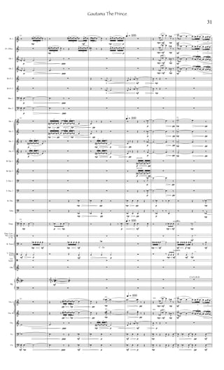 &
&
&
&
&
&
?
?
&
&
&
&
&
&
?
?
?
?
?
ã
?
ã
ã
&
&
?
&
&
&
?
?
Fl. 1
Fl. 2/Picc.
Ob. 1
Ob. 2
Bb Cl. 1
Bb Cl. 2
Bsn. 1
Bsn. 2
Hn. 1
Hn. 2
Hn. 3
Hn. 4
Bb Tpt. 1
Bb Tpt. 2
T. Tbn. 1
T. Tbn. 2
B. Tbn.
Tuba
Timp.
Fing. Cym.
Sus. Cym.
S. Dr.
R. Toms
L. Gong
B.Dr.
Clv.
Tamb.
Glk.
Vln. I
Vln. II
Vla.
Vc.
Cb.
Hp.
~~~~~~
p
p
p
p
p
p
P
P
P F
pF
F P
220
Ó œ#>œ œœœœ
J
œ ‰
6

j
œb . .œ ˙
j
œb . .œ ˙


J
œb . .œ ˙
J
œb . .œ ˙
220


Œ ‰
œ#
>
œœœœ œœ
j
œ
‰
3 3
Œ ‰
œ#
>
œœœœ œœ
j
œ
‰
3 3






220
J
œb
˘
œ
J
œ ˙

Ó
œb œ œ œ œ
œ œ ˙


wwww

220


w
w
J
œb . .œ ˙
P
P


P
P


P
P
F
P
P
P
p P
P F
F
F
F
F







Ó œ#>œ œ œ œ œ œ œ>œ œ
6 3
œ#>œ œ œ œ œ
J
œ ‰ Œ œ>œ œ œ œ œ
6 6
.œ
‰ Ó
.œ
‰ Ó


.œ ‰ Ó
.œ ‰ Ó
œ#
>
œ œ œ œ œ œ œ œ œ œ œ œ œ œ
6 3 3
œ#
>
œ œ œ œ œ œ œ œ œ œ œ œ œ œ
6 3 3






Ó Œ œb
Ó Œ
œb
‰ œb œ œ ˙

Ó
œb œ œ œ œ
Ó Œ œ
>


‰ ....
œœœœbbb ˙˙˙˙

Œ ‰ œ#>œ œ œ œ œ œ œ
3 3
Œ ‰ œ#>œ œ œ œ œ œ œ
3 3
.œ
‰ Ó
.œ ‰ Œ œb
.œ ‰ Œ œb
P
P
p
p
N
N
P


p
p
P
div.
P
div.
P p
p
p
p
p




C - Db
œ œ# œ œ
J
œ ‰ œ> œ œ œ œ œ œ œ
3
J
œ# ‰ Œ œ> œ œ œ œ œ œ œ


Œ ‰ j
œb ˙
Œ ‰ j
œb ˙


j
œ
‰ Œ Ó
j
œ
‰ Œ Ó
‰
œ#
>
œ œ œ œ œ œ ˙
3 3
‰
œ#
>
œ œ œ œ œ œ ˙
3 3




œb œ Ó
œb œ
Ó
Ó Œ ‰ J
œb .

œb
œ œ ˙




J
œ Œ J
œœbb ˙˙
J
œ Œ J
œœ# ˙˙
‰
œ#
>
œ œ œ œ œ œ ˙
3 3
œb œ Ó
œb œ Ó
F
F
p
p
p
p
p
p
p
con sord.
con sord.
F
F
p
p
p
P 
P 
F
F






q = 100
q = 100
q = 100
q = 100




j
œ œ
j
œb ˙b
j
œ œ
j
œb ˙b


Ó Œ ‰ J
œb
Ó Œ ‰
J
œb
j
œ
‰ Œ Œ ‰
j
œb
j
œ
‰ Œ Œ ‰ j
œ
Ó
œ#
>
œ œ œ œ œ œ œ
Ó
œ#
>
œ œ œ œ œ œ œ
Ó Œ ‰ J
œb
Ó Œ ‰ J
œb
œb œ œ Œ
œb œ œ
Œ
.œb
J
œ. .œ
J
œ.







˙˙
J
œœ
‰ Œ
˙˙
J
œœ ‰ Œ
j
œ œ
j
œb ˙b
œb œ œ Œ
œb œ œ Œ
P
P
P
P
P
F
F
F
P
P
P
P
P
P
F
F
F
P
P
P
p
p
P F
P F
P F
unis.
unis.
P
P






DAMPEN
DAMPEN
p
Œ œb
œb œ
J
œN
‰
Œ œb
œb œ
J
œN
‰
Œ
œb
œb œ
J
œN ‰
Œ
œb
œb œ
J
œN ‰
J
œ ‰ Œ Ó
J
œ ‰ Œ Ó


˙ .œ ‰
˙ .œ ‰
˙ .œ ‰
˙ .œ ‰


˙ .œ
‰
˙ .œ ‰
‰ œb ‰ ‰ .œ
‰
œb
‰ ‰
.œ
Ó ‰ œb œ œ

œb œ œ œ œ ˙
Ó ‰ œ œ œ




Œ œb
œb œ
J
œN
‰
Œ
œb
œb œ
J
œN ‰
J
œ ‰ Œ Ó
J
œb ‰ Œ J
œ Œ J
œ
J
œb ‰ Œ
J
œ Œ
J
œ


F
F
F
F
F
F
F
F
P
P
P
P
P
P
P
l.v.
l.v.
F
FF f P
F P
l.v.




Cb-Cn, Fn-Fb
225 œb>
.œb œ œ œb œ œ œ œ œ œ
3 3
œb>
.œb œ œ œb œ œ œ œ œ œ
3 3
œb>
.œb œ œ œb œ œ œ œ œ œ
3 3
œb>
.œb œ œ œb œ œ œ œ œ œ
3 3




225
˙b> .œ ‰
˙b
> .œ ‰
˙b
>
.œ ‰
˙
>
.œ ‰




Ó Œ ‰
J
œb
Ó Œ ‰ j
œb
225
Ó ˙b
Ó ˙
œb œ œ œ œ œ œ
Œ ‰ J
œ
Œ œ
˙




225
œb>
.œb œ œ œb œ œ œ œ œ œ
3 3
œb>
.œb œ œ œb œ œ œ œ œ œ
3 3

J
œ œb
J
œ
J
œ œ
J
œ
J
œ œb
J
œ
J
œ œ
J
œ
31
Gautama The Prince
 