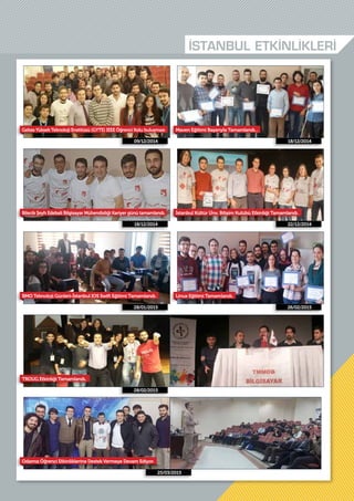 İSTANBUL ETKİNLİKLERİ
Gebze Yüksek Teknoloji Enstitüsü (GYTE) IEEE Öğrenci Kolu buluşması
09/12/2014
BMO Teknoloji Günleri-İstanbul IOS Swift Eğitimi Tamamlandı.
28/01/2015
Bilecik Şeyh Edebali Bilgisayar Mühendisliği Kariyer günü tamamlandı.
18/12/2014
TROUG Etkinliği Tamamlandı.
28/02/2015
Odamız Öğrenci Etkinliklerine Destek Vermeye Devam Ediyor.
25/03/2015
Maven Eğitimi Başarıyla Tamamlandı...
18/12/2014
Linux Eğitimi Tamamlandı.
26/02/2015
İstanbul Kültür Ünv. Bilişim Kulübü Etkinliği Tamamlandı.
22/12/2014
 