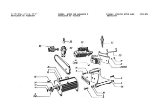 SÍ5ÃÍ1
2A«n0
I2R
uS.E
T f5R
II D A E
DINAMO, MOTOR DE ARRANQUE Y DYNAMO, STARTER MOTOR AND 600D-B52
REGULADOR DE VOLTAGEM REGULADOR DE VOLTAJE REGULATOR
 