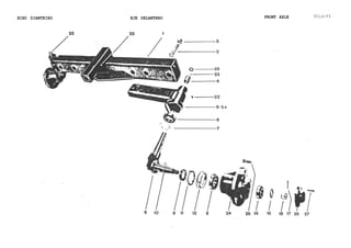 EIXO DIANTEIRO EJE DELANTERO FRONT AXLE 60id-F4
 