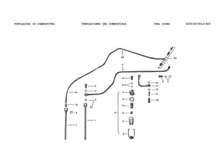 TUBULAÇÕES DO COMBUSTÍVEL TUBULACIONES DEL COMBUSTIBLE FUEL PIPES 600D/60/80id-B25
 