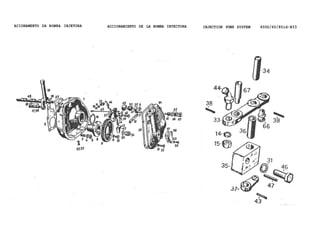 ACIONAMENTO DA BOMBA INJETORA ACCIONAMIENTO DE LA BOMBA INYECTORA INJECTION PUMP SYSTEM 600D/60/80id-B33
 