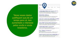 Talvez esses dados
justifiquem que,de um
tempo para cá, tem
aumentado o interesse
pelos vovôs e vovós
brasileiros.
 