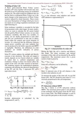 Modeling and Simulation of Grid Connected PV System | PDF
