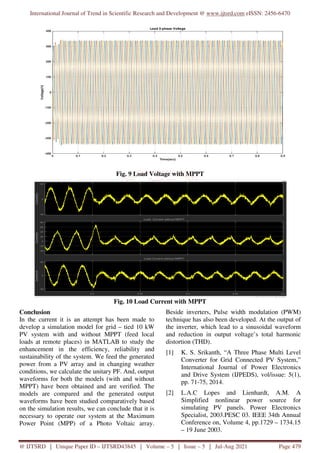 Modeling and Simulation of Grid Connected PV System | PDF