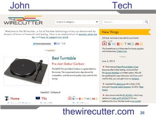 26
John
thewirecutter.com
Tech
 