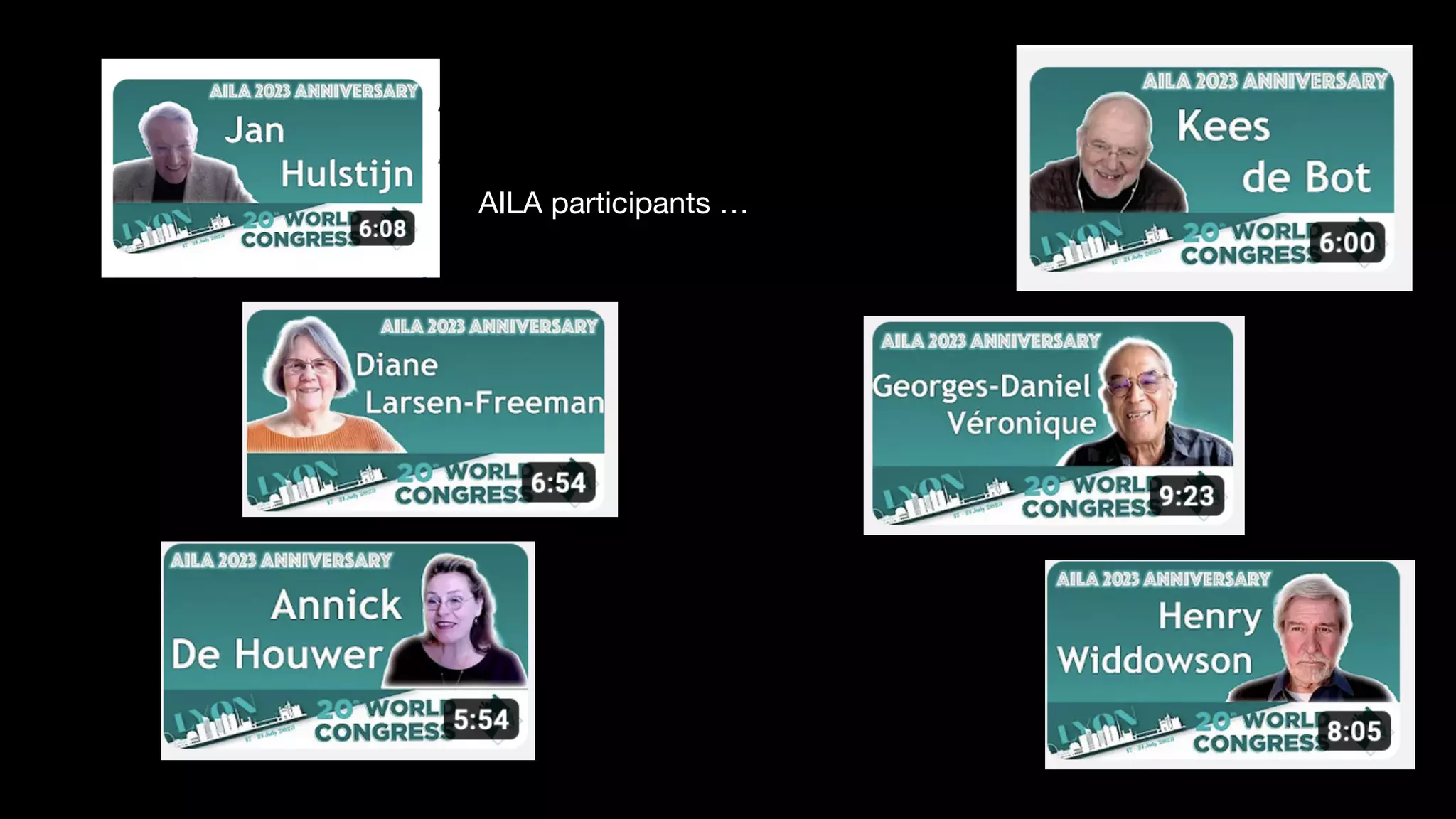 AILA 60th anniversary interviews | PPT