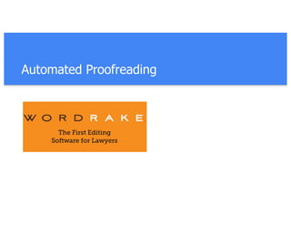 Automated Proofreading
 