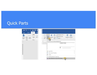 Quick Parts
 
