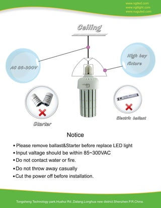 E39 60W LED CORN LIGHT