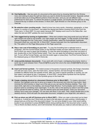 60 MS Word Tips