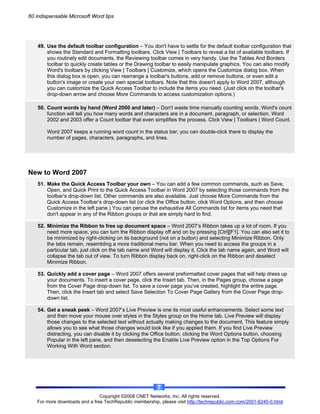 60 MS Word Tips