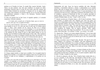 8
pedimos en el Nombre de Jesús, Tu amado Hijo, nuestro Salvador. Amén.
Ahora, no para predicar, sino sólo para establecer un poquito de orden,
preparando corazones para el evento de esta noche, para que creamos que
nuestro Padre Celestial nos encontrará. Y después tal vez, en alguna fecha
conveniente, Dios mediante, nos gustaría regresar, tal vez con más tiempo para
que pudiéramos juntarnos y reunir a los hermanos. Nosotros estamos
solamente visitando.
23 Pero me gustaría leer en San Lucas, el segundo capítulo y el versículo
veinticinco, versículo veintiséis:
Y le había sido revelado por el Espíritu Santo, que no vería la
muerte, antes que viese al ungido del Señor.
24 Yo voy a usar el tema de “Expectación”. Las expectaciones, generalmente
están basadas en una fe. Ud. tiene que tener fe antes que Ud. pueda esperar
algo. Y ahora, como muchos de los siervos de Dios en el Antiguo
Testamento...Fe viene por el oír, el oír de la Palabra. Y yo con frecuencia he
citado esto, de que Dios está obligado a Su Palabra. Me gustaría leer sólo una
o dos palabras de Ella, porque lo que yo diga fallará, porque yo soy un
hombre, pero Su Palabra no puede fallar porque es Dios. Que...Dios cuando ha
sido llamado a la escena en cualquier ocasión para hacer una decisión...Y la
primera decisión que Dios hace, tiene que ser la misma decisión cada vez.
25 Ahora, allí es en donde Ud. debe solemnemente basar su fe, en: “ASI
DICE EL SEÑOR”. Ud. debe de creerlo, que es la Palabra de Dios. Y ésa es la
única esperanza que tenemos, la única esperanza substancial que tenemos, es
en la Palabra de Dios. Y ahora, Dios siendo infinito, y no puede hacer un error,
y El es perfecto, por lo tanto, todas Sus-todas Sus promesas deben de ser
perfectas como El es perfecto. “En el principio era el Verbo, y el Verbo era
con Dios, y el Verbo era Dios...Y el Verbo se hizo carne y habitó entre
nosotros”. La Palabra misma. Por lo tanto, la Biblia es la Palabra de Dios. Ella
es Dios Mismo puesto en papel.
26 Porque ningún hombre es mejor que su palabra. Si yo no puedo tomar la
palabra de un hombre, yo no puedo tener ningunos tratos con él. El debe de ser
honesto, él debe de ser verdadero, y especialmente si él profesa ser un
Cristiano
27 Ahora, eso es tan sólo un texto cortito, pero no es cuán largo es. No es la
calidad...o la cantidad; es la calidad de la Palabra. Eso es lo que es: Es la
Palabra de Dios. Simeón aquí, de la antigüedad, dijo que se le había prometido
por el Espíritu Santo que no vería muerte antes que viera al Ungido del Señor.
El tenía el derecho de esperarlo, porque Dios se lo había revelado a él por el
Expectación 21
limpiamiento del nido. Sacar los huevos podridos del nido. Metiendo
miembros y haciéndolos diáconos y demás, y palmeándolos en la espalda
porque ellos dan un poquito más a la iglesia; no saben más de Dios que un
Hotentote sabe de un caballero Egipcio. Correcto. Lo que necesitamos es una
experiencia de nacer de nuevo, regresando al bautismo del Espíritu Santo, con
la verdadera y genuina fe Pentecostal de Dios en la iglesia, ejercitada en
nuestra iglesia. Eso lo lleva a donde uno es guiado por el Espíritu Santo.
Cuando la Palabra habla, Ud. dice: “Amén” a Ella, y la cree.
77 Simeón movido por el Espíritu Santo, y allí él tenía la promesa. Ahora,
para terminar, yo pudiera decir esto. Digamos que viene una sazón...Las
noticias no se dispersaban entonces como ahora. Mire a la pequeña María. Ella
estaba esperando también, una virgen. Ella nunca conoció un hombre, pero el
Espíritu Santo la encontró y dijo: “Ese santo Ser que te nacerá, será-será del
Espíritu Santo. Dios va a ser Padre de este Hijo”. Bueno, ella esperaba que
Dios cumpliera Su Palabra. Ella no anduvo diciendo: “Mira, espera.
Veré...hasta que sienta vida, luego iré a testificar”. No, no. No es lo que Ud.
sienta. Jesús nunca dijo: “¿Lo sentiste?” El dijo: “¿Lo creíste?” Ud. créalo.
78 Alguien dice: “Bueno, yo no siento ninguna diferencia”. Eso no tiene nada
que ver con eso. No está hablando acerca de su mano exterior y de su cuerpo
exterior: El está hablando acerca de su interior que lo cree. Eso controla todo
lo demás. Dijo: “¿Lo creíste?”
79 María, tan pronto como el Angel le dijo, ella dijo: “He aquí la sierva del
Señor. Hágase a mí conforme a Tu Palabra”. Ella salió rápidamente a las
montañas de Judea, testificando. Fue y le dijo a Elizabet, su prima, que ella iba
a tener un bebé, sin conocer a ningún hombre. Pues Elisabet estaba asombrada,
dijo...(Y el pequeño Juan, Uds. saben, él ya tenía seis meses, formado en la
matriz de su madre, sin vida).
80 El gran Angel le apareció a Zacarías, y él dudó la Palabra de Dios. El dijo:
“Estarás mudo hasta el tiempo que el bebé nazca”. (Ud. sabe, Dios puede de
estas piedras levantar hijos a Abraham. Si Ud. no quiere aceptarlo, alguien más
lo hará). Y él dijo...Cuando él se dio cuenta...
81 Ella dio la salutación, ella dijo: “Oh, el Espíritu Santo vendrá sobre mí, y
yo voy a concebir. Y este santo Ser, será llamado el Hijo de Dios, y yo lo
llamaré Jesús”. Ahora, el pequeño Juan tenía seis meses sin moverse.
Cualquiera sabe que eso no es normal. De tres a cuatro meses a lo mucho, y
luego aquí son seis meses y él no se había movido. Pero tan pronto como ella
escuchó la salutación de María, en su oído, otra esperando, otra esperando,
ambas...
 