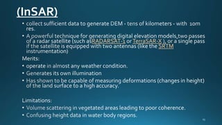 (InSAR)
RADARSAT-1

TerraSAR-X
SRTM

 