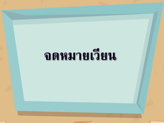 งานนำเสนอ หน่วยที่ 6 เรื่องที่ 1 จดหมาย๶วียน