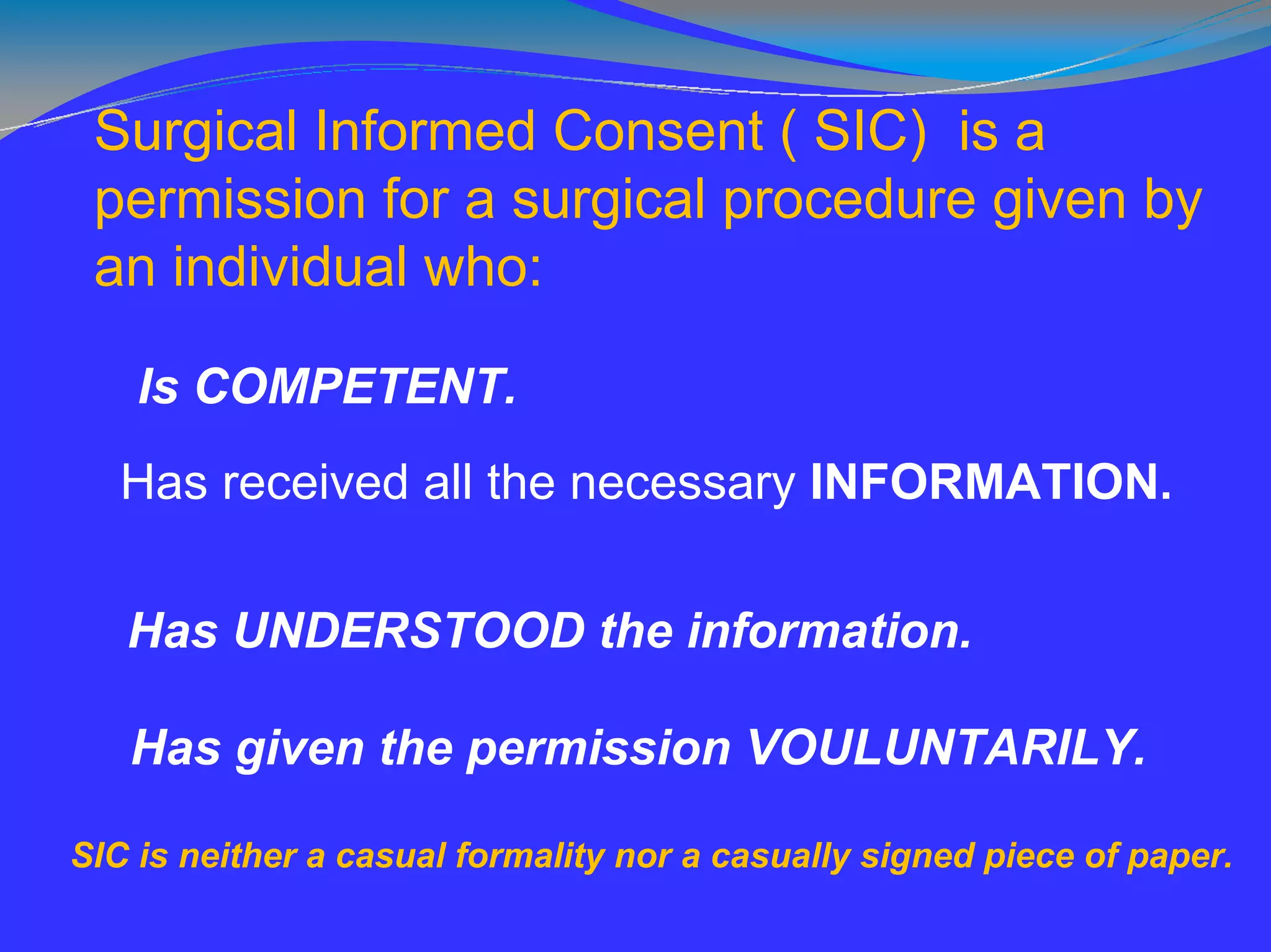 Surgical informed consent Conference Presentation | PDF