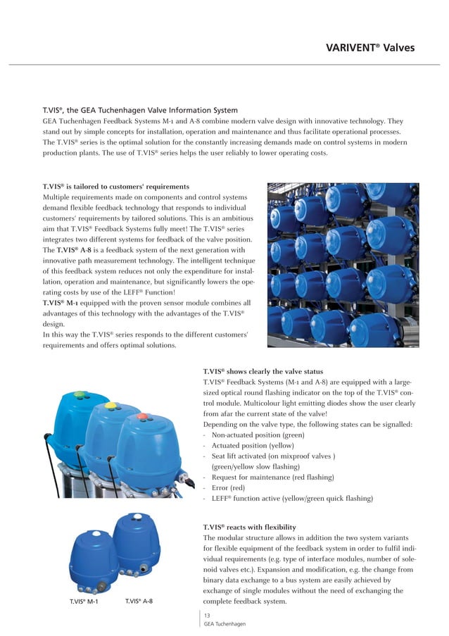 GEA Tuchenhagen VARIVENT®Valves