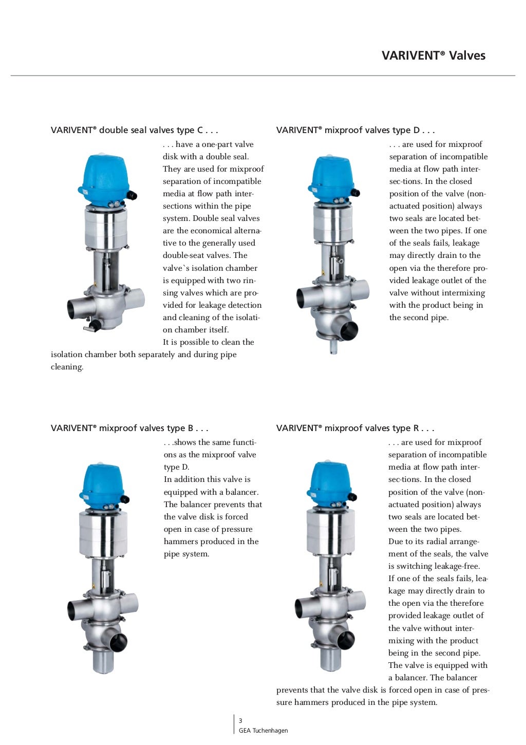 GEA Tuchenhagen VARIVENT®Valves