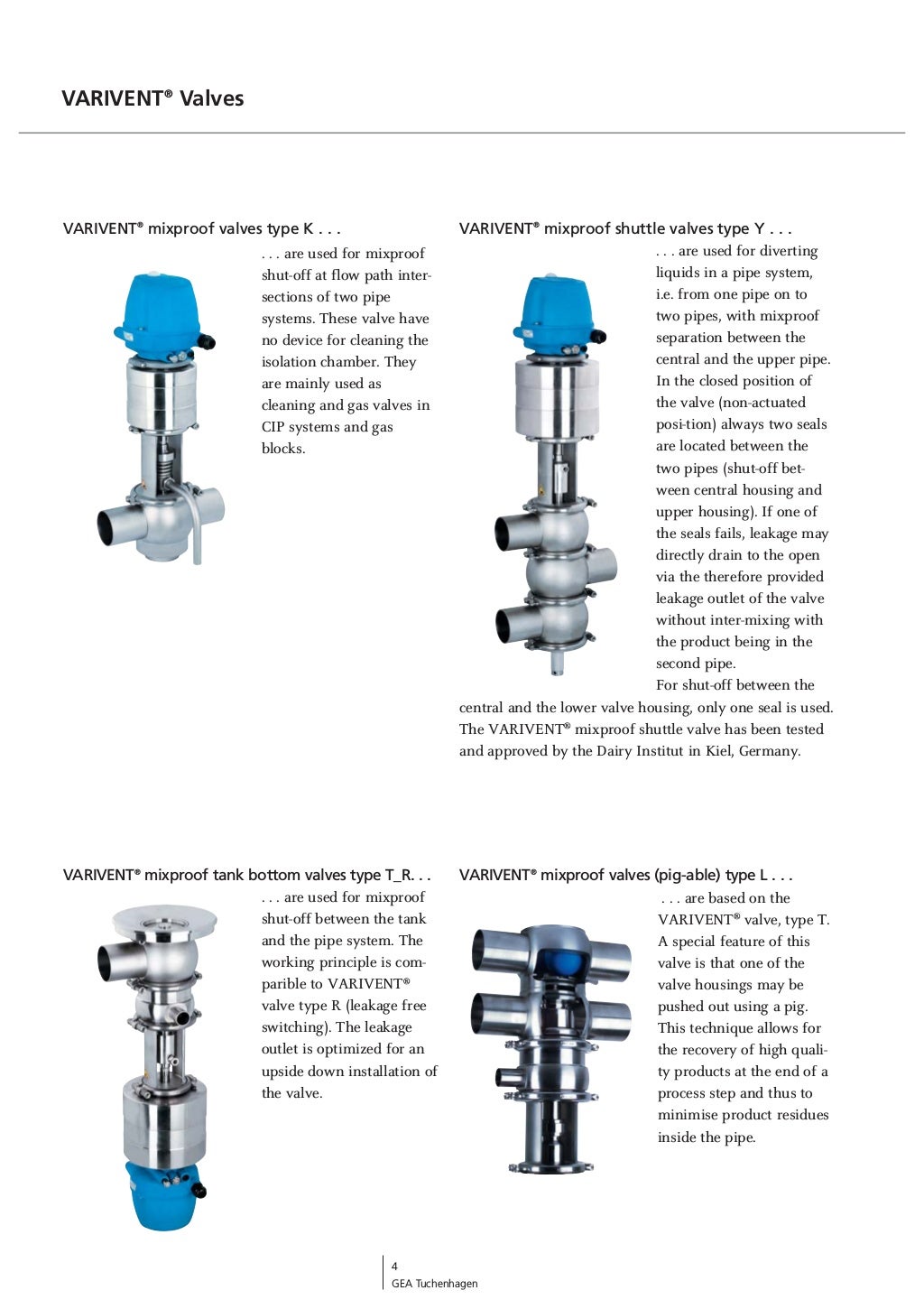 GEA Tuchenhagen VARIVENT®Valves