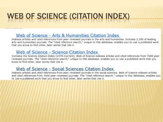 WEB OF SCIENCE (CITATION INDEX)
 