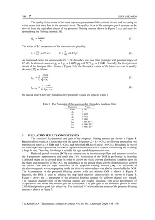 Design and optimization of microstrip filtering antenna with modified ...